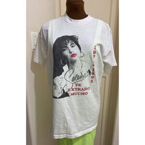 Rare Vintage 90s Selena Quintanilla T shirt Medium RN 4566